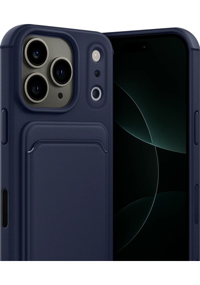 Hnrlıshp Newface Apple Apple iPhone Uyumlu  17 Pro Kelvin Kartvizitli Silikon - Lacivert