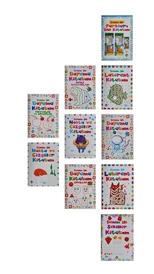 3+ Yaş Çocuklar İçin Benim İlk Kitaplarım Serisi 10 Kitap