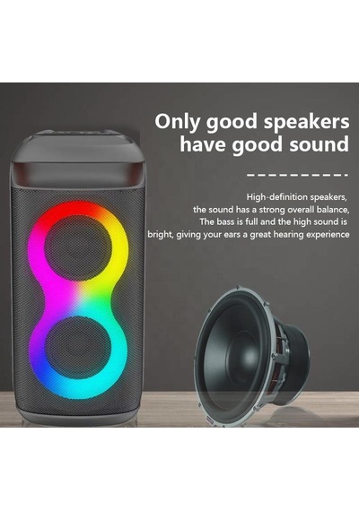 Rose Sp-413 Taşınabilir Şarjlı Rgb Işıklı Bluetooth Hoparlör