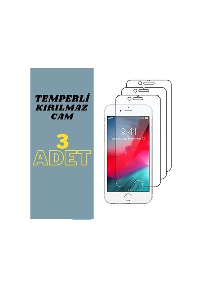 Apple iPhone Uyumlu   Se 3 2022 Temperli Kırılmaz Cam Ekran Koruyucu Film 3 Adet