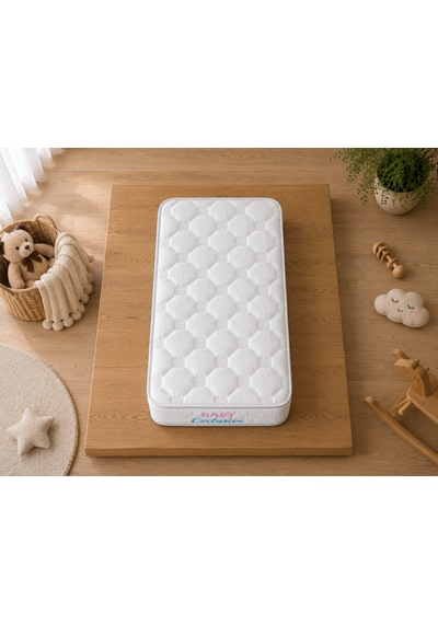 Bed Craft Baby Naturel Yaylı Bebek Yatağı 24 Cm Beşik Yatağı 70 x 140 CM