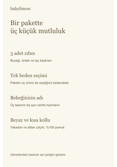Babylimon İsme Özel 3 Lü Bebek Zıbın Seti Minik Çiftlik Kısa Kollu Beyaz %100 Pamuk Beyaz - 928240657 Beyaz Babylimon İsme Özel 3 Lü Bebek Zıbın Seti Minik Çiftlik Kısa Kollu Beyaz %100 Pamuk Beyaz - 928240657 Beyaz