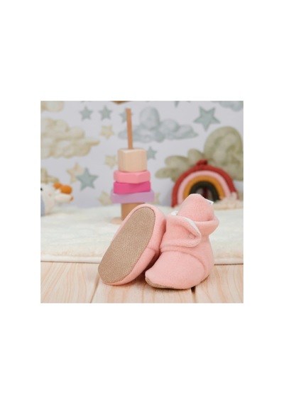 Ella Bonna Kaydırmaz Taban Polar Pamuk Astarlı Unisex Bebek Çocuk Ev Terliği Basic Pudra - 561957207 Pudra - 561957207 Pudra