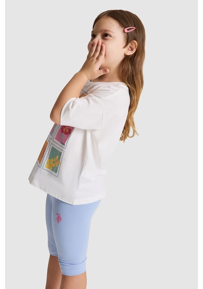U.S. Polo Assn. U.s. Polo Assn. Kız Çocuk Beyaz Pijama Takım 50326618-vr013