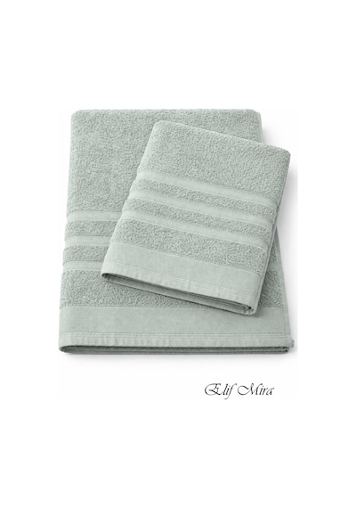 2 Parça Banyo Havlusu Seti Pamuklu Sude 70x140 + 50x85 Cm Yeşil