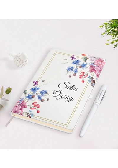 Kişiye Özel Isimli Çerçeveli Defter Kalem Seti-22