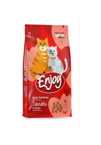 Enjoy Tavuk Etli Yetişkin Kedi Maması Özel Ambalaj 1 KG