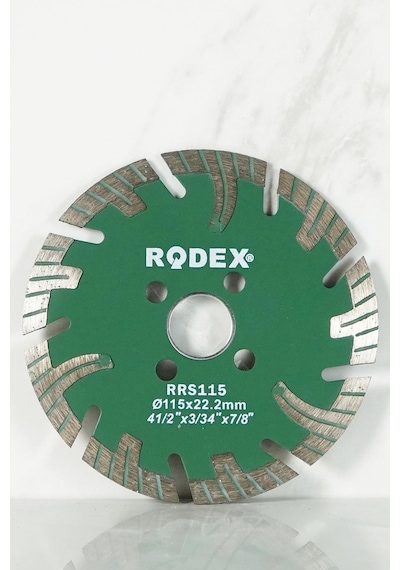 Rodex Turbo Elmas Kesme Diski Uzun Segmentli Tipli Rrs115