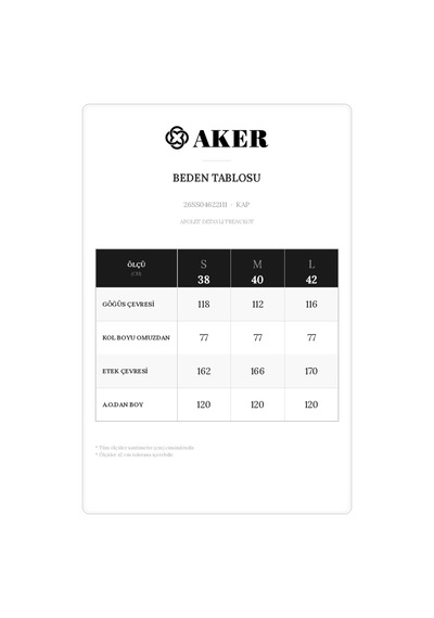 Aker Yeşil Apolet Detaylı Trençkot Yeşil Yeşil