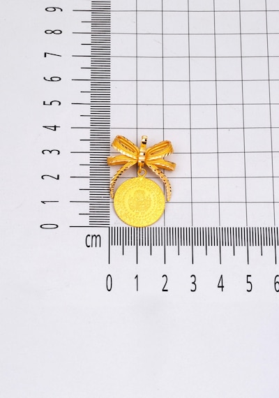 Bilezikci Çeyrek Altınlı 22 Ayar Fiyonklu Kolye Sarı Altın