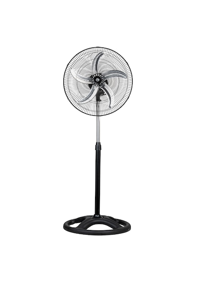 Hi-Link Vantilatör 5 Metal Kanatlı 3 Kademe 18" Sanayi Tipi - 80W Siyah