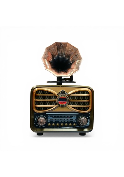Rt-607 Gramafonlu Trend Nostaljik Radyo,bluetooth Nostalji Radyo