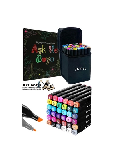 36 Adet Çift Taraflı Marker Kalem Çantalı 1 Paket 36 Renk Touch Markör Aşk İle Boya Mandala Büyüklere Boyama Kitabı Çok Renkli 36 Adet Çift Taraflı Marker Kalem Çantalı 1 Paket 36 Renk Touch Markör Aşk İle Boya Mandala Büyüklere Boyama Kitabı Çok Renkli
