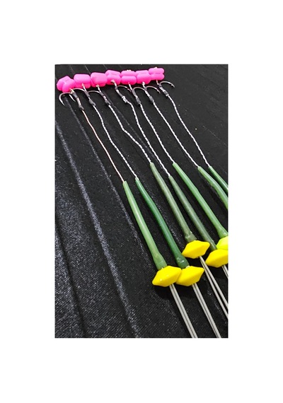 Yemleme Botu 12 Çift Mısır Pembe Rig Ve Boli Yüzen Model 12 Takım 2.3 No İnne İnnesi Büyük Boy