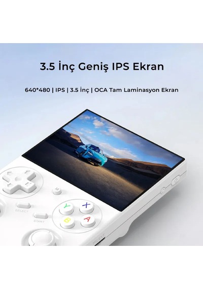 Rg 35xx Pro 64 Gb 3.5 İnç Ips Ekran Çift Analog Kollu Retro El Konsolu Beyaz