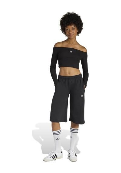 Black Adidas Kadın Günlük T-shirt Ess Rib Ls Ke3150 Siyah