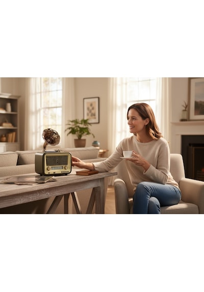 Rt-608a Gramafonlu Tasarım Nostalji Radyo,bluetooth Trend Nostaljik Radyo Büyük Boy