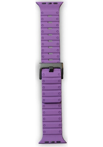 Newface Apple Watch 42mm Magnus Mıknatıslı Silikon Kordon - Mor