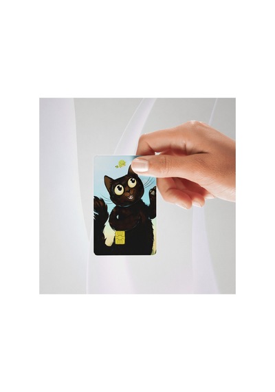 Sevimli Kediler Kart Kaplama 3'lü Set 1 Kredi Kartı & Akbil Sticker Standart