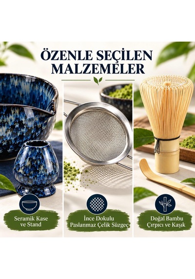 Valkyrie 5 Parça Matcha Seti Chasen Bambu Çırpıcı Chashaku Kaşık Chawan Kase Ve Stand M663