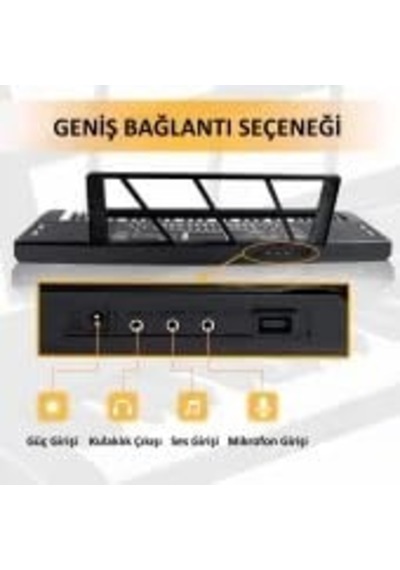 Dailytech 61 Tuşlu Dijital Klavye Piyano, Usb Bağlantılı Elektronik Piyano, Taşınabilir Müzik Aleti, Çocuk Ve Büyükler İçin Profesyonel Müzikal Oyuncak