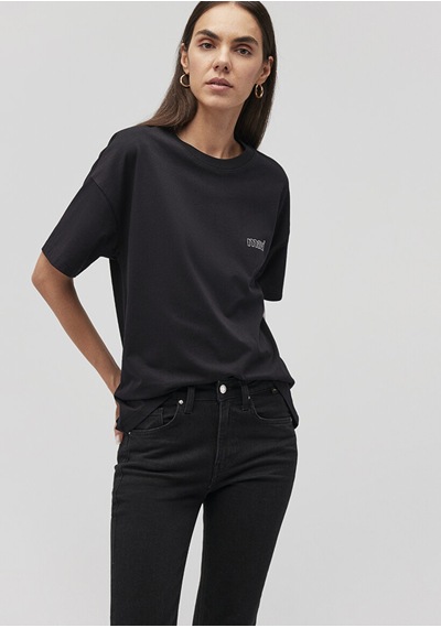 Mavi Kısa Kollu Siyah Kadın T-shirt M1611309-900 SIYAH