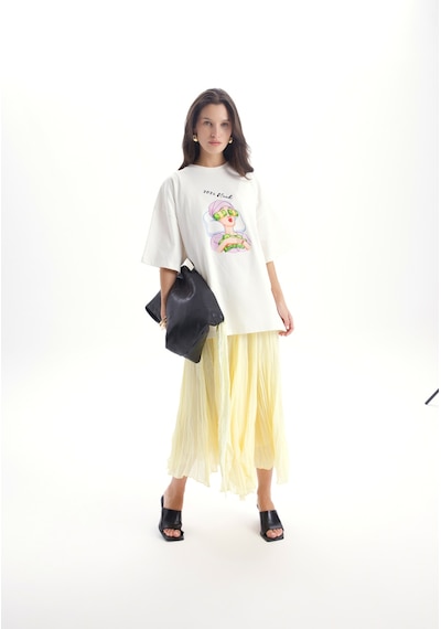 Mai Studıos Mai Studios Co. Mood Oversize Beyaz T-shirt BEYAZ