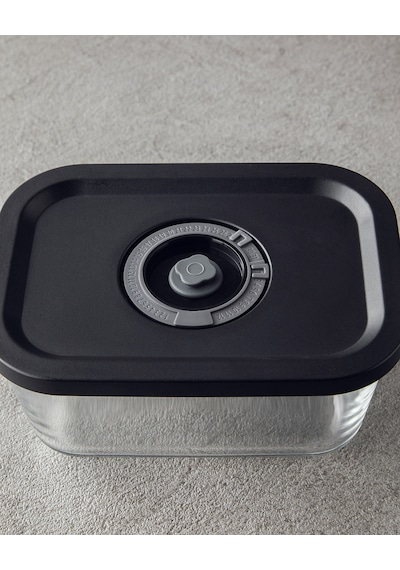 English Home Vacuum Pro Lock  7 Parça Vakum Cihazlı Cam Saklama Kabı Siyah Siyah