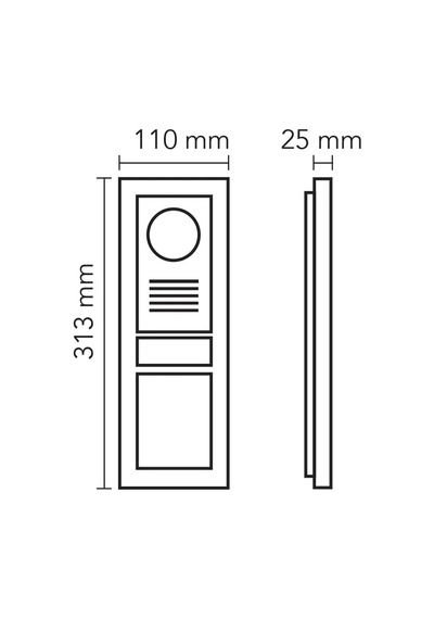 Audıo 003002 Şifreli Görüntülü Zil Paneli 2 Satır Lcd