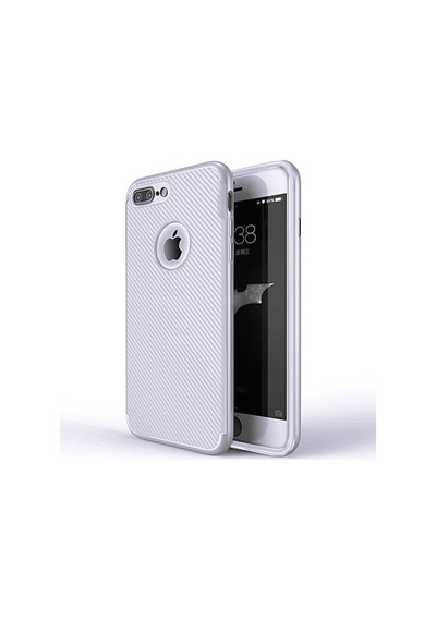Fitcase Apple Uyumlu iPhone 7-8 Plus Carbon Desen Arka Kapak Gri 187830418