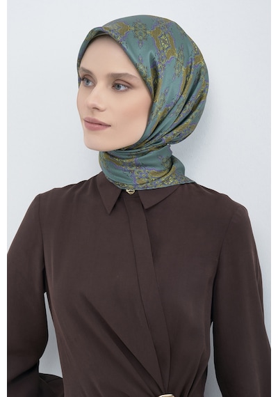 Armine Saf İpek Sura Eşarp-2026 İlkbahar-yaz- 952200d Petrol Mavi