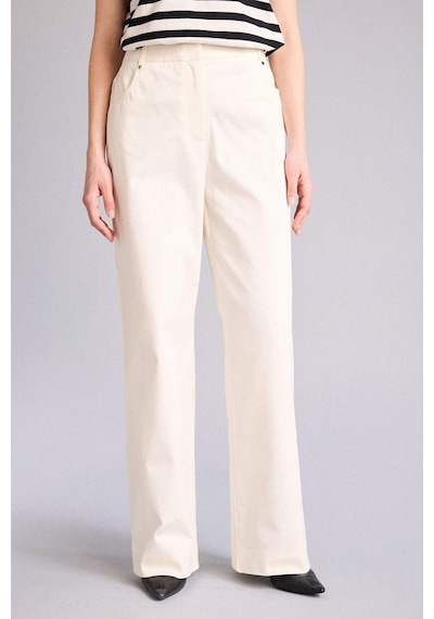 Defacto Straıght Fıt Yüksek Bel Gabardin Pantolon H0093ax26spwt84 Beyaz-wt84