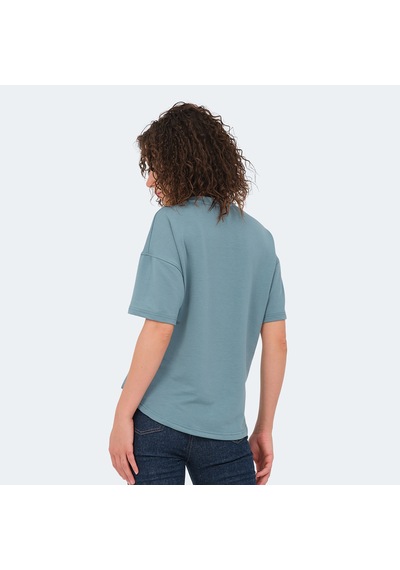 Slazenger VILLAGE Kadın Oversıze Su Yeşili Tişört