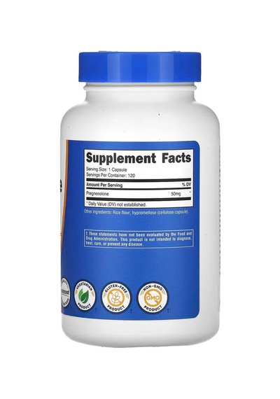 Nutricost Pregnenolone Brain & Cognitive 50 Mg 120 Capsules