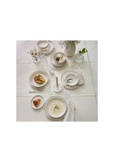 Bone Crest 24 Parça 6 Kişilik Yemek Takımı Sade Beyaz
