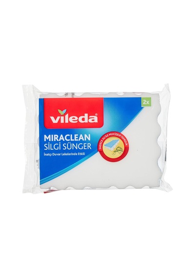 169072 Miraclean Silgi Sünger 2'li, Beyaz, Düz Belirtilmemiş