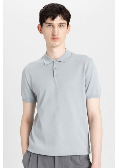 DeFacto Slim Fit Dar Kesim Kısa Kollu Basic Düz Triko Polo Tişört Y5369AZ24SMGR130