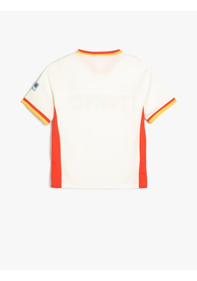 Koton Spor Tişört Tokyo Baskılı Kısa Kollu V Yaka Baskılı Beyaz 4skb10730tk Beyaz