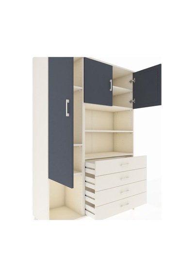Hyperion Dolap 7 Raflı 4 Çekmeceli 3 Kapaklı 132x44x195 Aytaşı-antrasit/aytaşı Antrasıt/aytası Hyperion Dolap 7 Raflı 4 Çekmeceli 3 Kapaklı 132x44x195 Aytaşı-antrasit/aytaşı Antrasıt/aytası