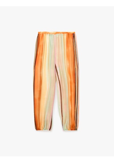 Koton Koton X Şahika Ercümen - Modal Kumaş Çizgili Balon Pantolon Pembe Desenli 6sak40062ew Koton Koton X Şahika Ercümen - Modal Kumaş Çizgili Balon Pantolon Pembe Desenli 6sak40062ew