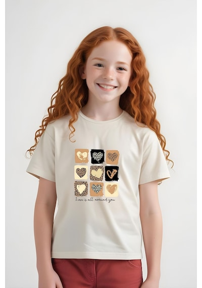 Fyk Kids Kız Çocuk 3'lü - Wild-love-coffee Baskılı Tişört Çok Renkli