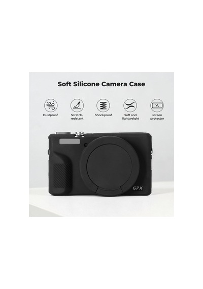 K&f Concept Canon G7x Mark Iıı Black Siyah Slikon Kılıf