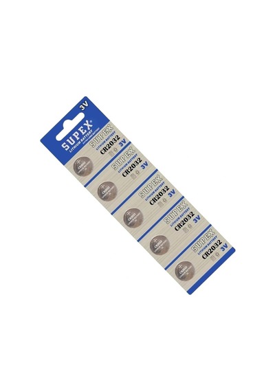 Supex Cr2032 3v Lityum Düğme Pil 5'li Kart Paket