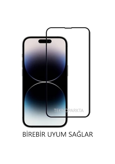 Apple  Uyumlu iPhone 14 Pro Ekran Koruyucu Tam Kapatan Tamperli Cam Kırılmaz Cam Full Hd Glass