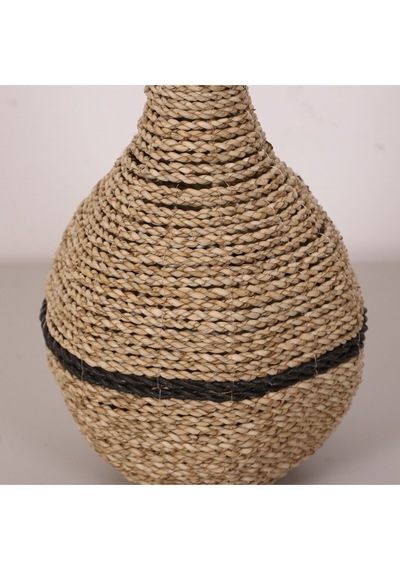 Garlıc Rafya Vazo - Saksı 22x42 Cm Bej