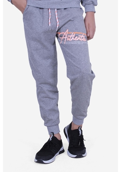 Cyberrabit Baskılı Erkek Çocuk Kanguru Cepli Kapüşonlu Gri Sweatshirt Gri