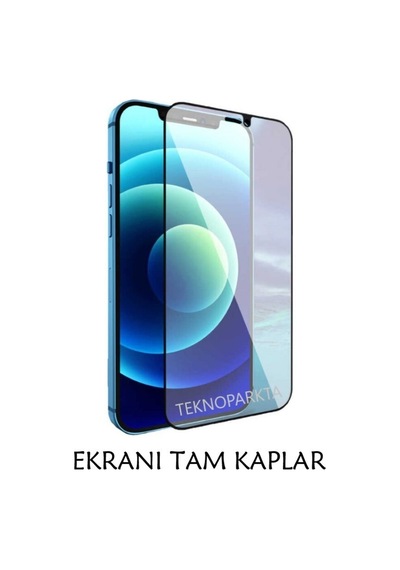 Apple Uyumlu   iPhone 14 Plus Ekran Koruyucu Tam Kapatan Tamperli Cam Kırılmaz Cam Full Hd Glass