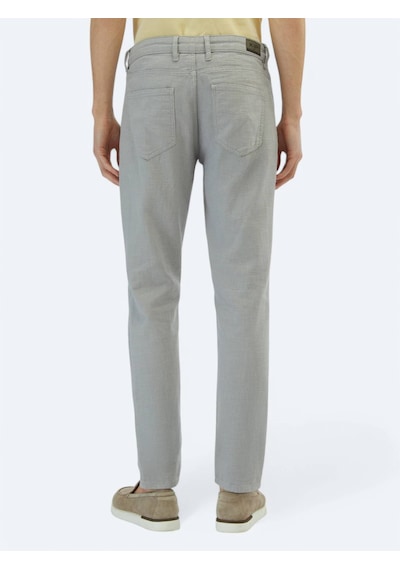 Gri Dokuma Regular Fit Casual Pamuk Karışımlı Pantolon Gri Gri Dokuma Regular Fit Casual Pamuk Karışımlı Pantolon Gri