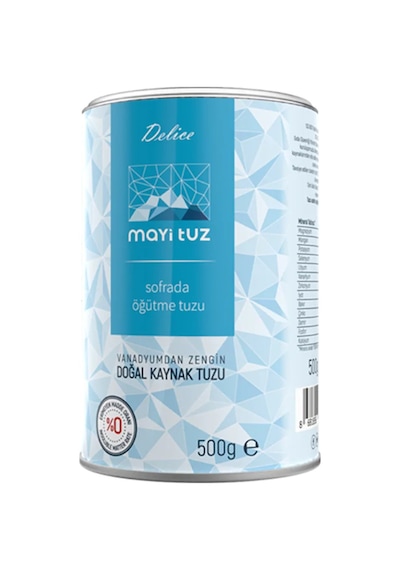 Mayi Tuz Sofrada Öğütme Doğal Kaynak Tuzu Silindir Kutu 500 G