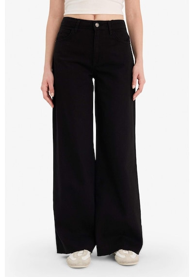 Defacto Wide Leg Normal Bel Standart Boy Gabardin Pantolon E4381ax25aubk81 Siyah Defacto Wide Leg Normal Bel Standart Boy Gabardin Pantolon E4381ax25aubk81 Siyah